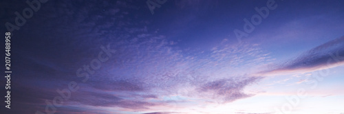 Bild auf Leinwand Serene sunrise sky with soft cirrocumulus clouds