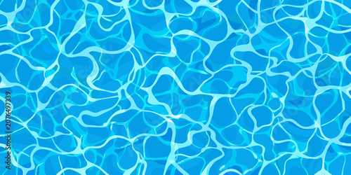 Obraz na płótnie Water ripple pattern a seamless blue vector illustration