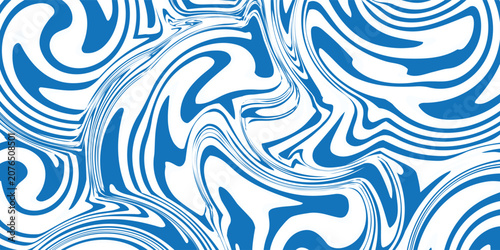 Abstract Wave Patterns. Vector Wavy Line Backgrounds. Retro Groovy and Psychedelic Swirl Graphics. Liquid Seamless Patterns