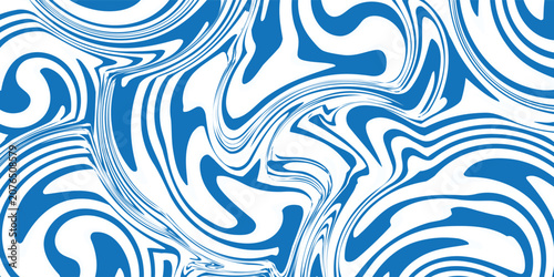 Abstract Wave Patterns. Vector Wavy Line Backgrounds. Retro Groovy and Psychedelic Swirl Graphics. Liquid Seamless Patterns