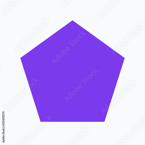 Geometric Polygon Layout with Purple Gradient on Light Background