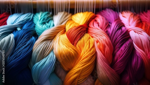 vibrant threads interweave on the rhythmic loom s framework threads textiles