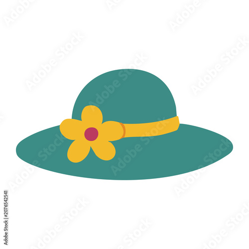 Foto Elegant Women Hat with Flower Illustration