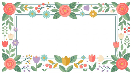 frame with flowers