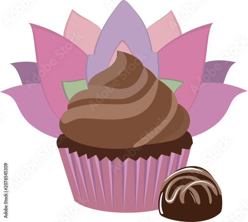 set of chocolate cupcakes