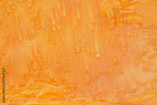 orange painted watercolor background texture