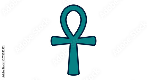 Ancient Egyptian ankh symbol of life vector icon