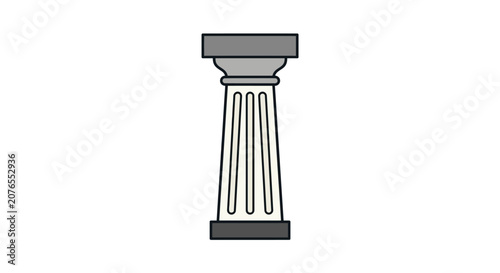 Classical greek roman architectural column pillar vector icon