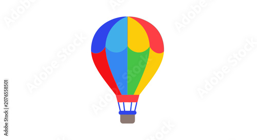 Colorful Hot Air Balloon Illustration.