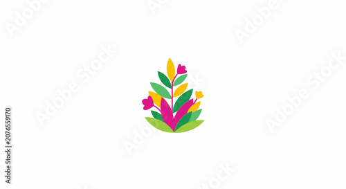 Colorful illustration of a plant.