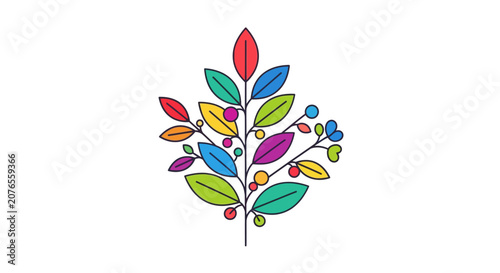 Colorful illustration of a plant.