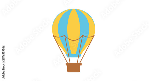 Colorful Hot Air Balloon Flying.