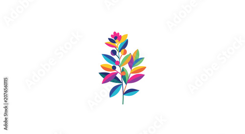 Colorful illustration of a plant.