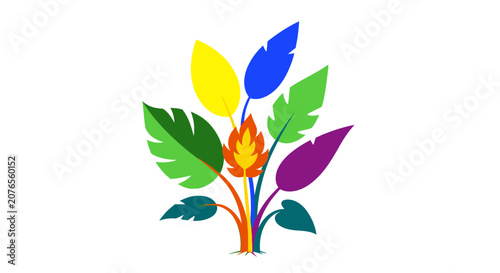 Colorful illustration of a plant.