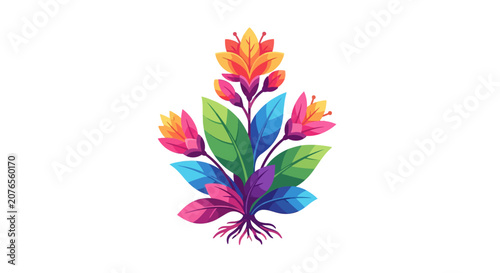 Colorful illustration of a plant.