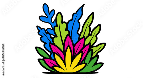 Colorful illustration of a plant.
