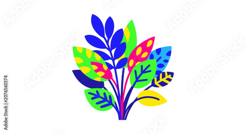 Colorful illustration of a plant.