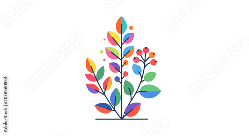 Colorful illustration of a plant.