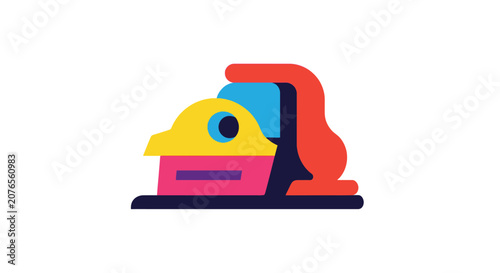 Colorful illustration of a printer.