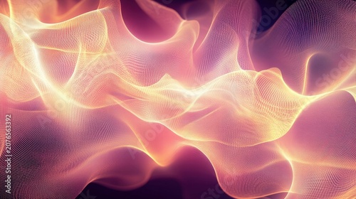 abstract pink and orange energy waves background