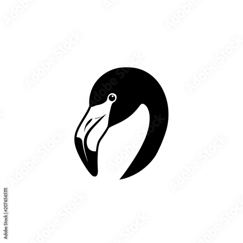 Black swan head silhouette