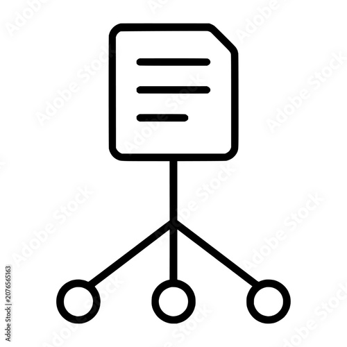 Version Control System Line Icon