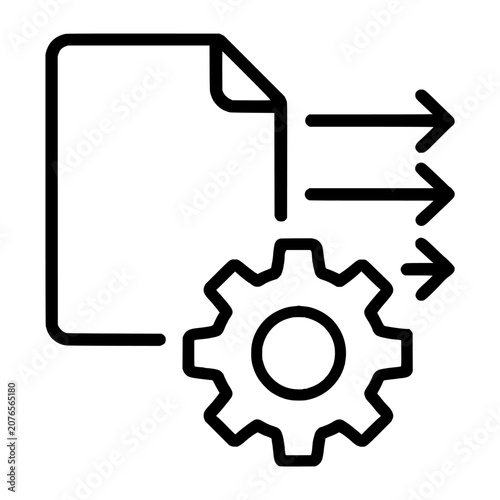 Tableau sur toile Batch Processing Line Icon