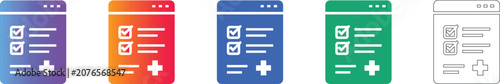 Medical Health Form Checklist Icons