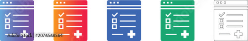 Patient Health Assessment List Icons