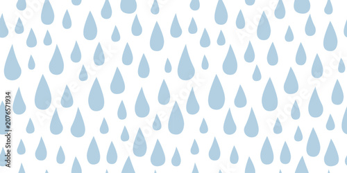 Foto Minimal seamless pattern with soft blue raindrops scattered on a light background