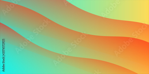Abstract Gradient Waves Background With Smooth Colorful Flowing Bands For Modern Design