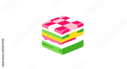 Colorful Stack of Rubber Erasers.
