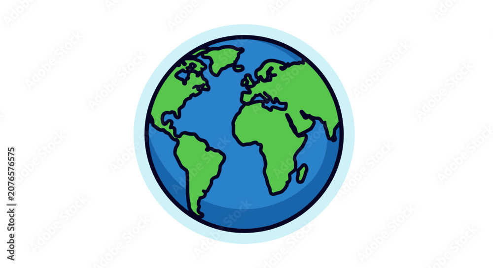 Obraz premium Globe Earth Planet World Map.