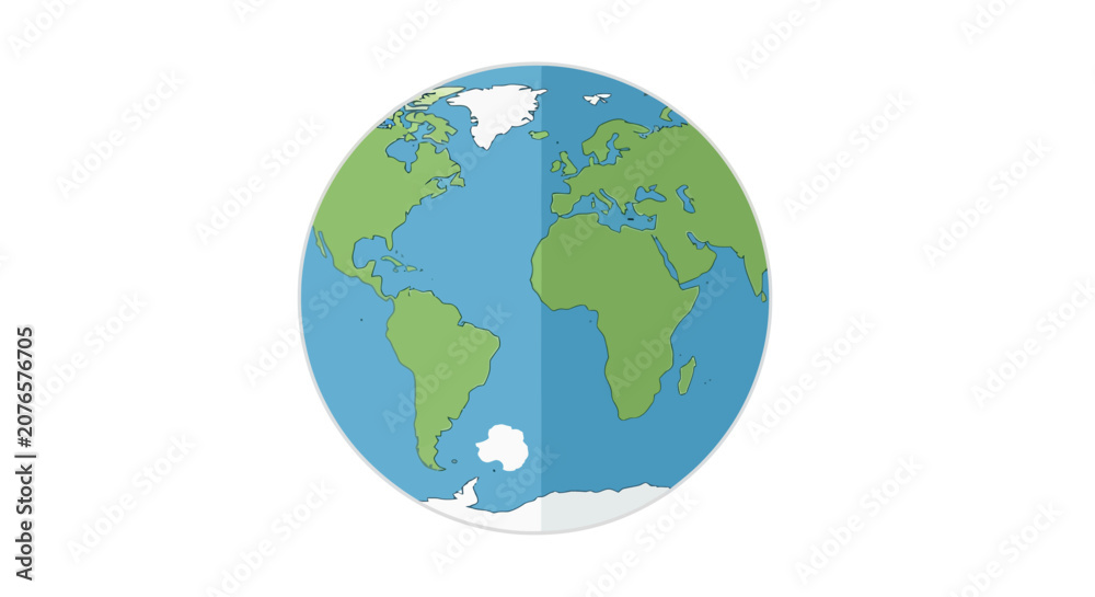Obraz premium Globe Earth Planet World Map.