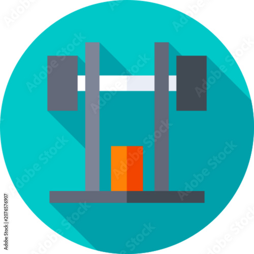 Bench Press Fitness Gym Weightlifting Exercise Icon
