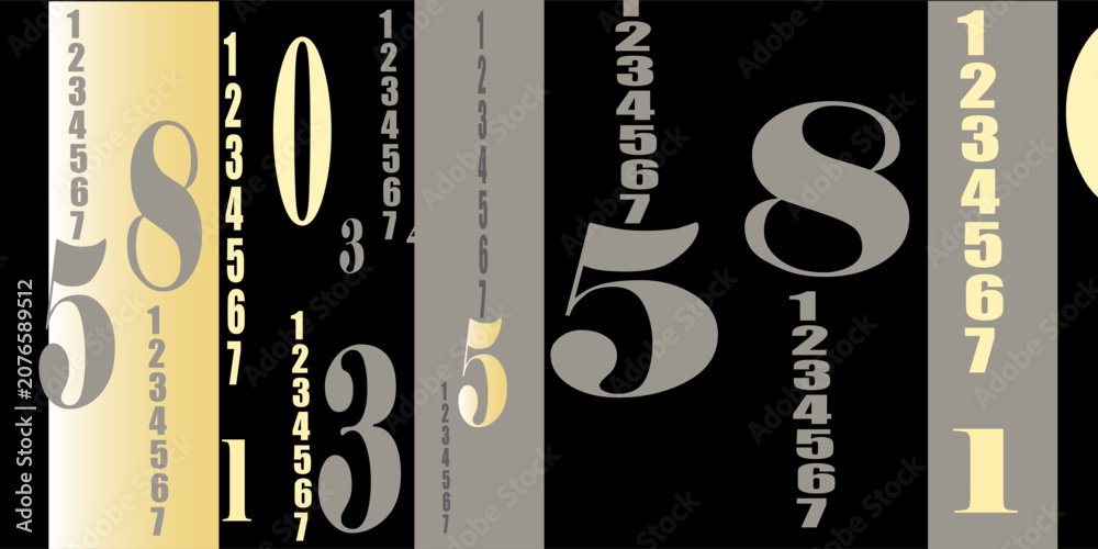Obraz premium Creative and modern background with numbers.