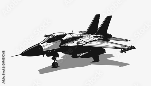 Bild auf Leinwand Fighter Jet Military Aircraft Plane.