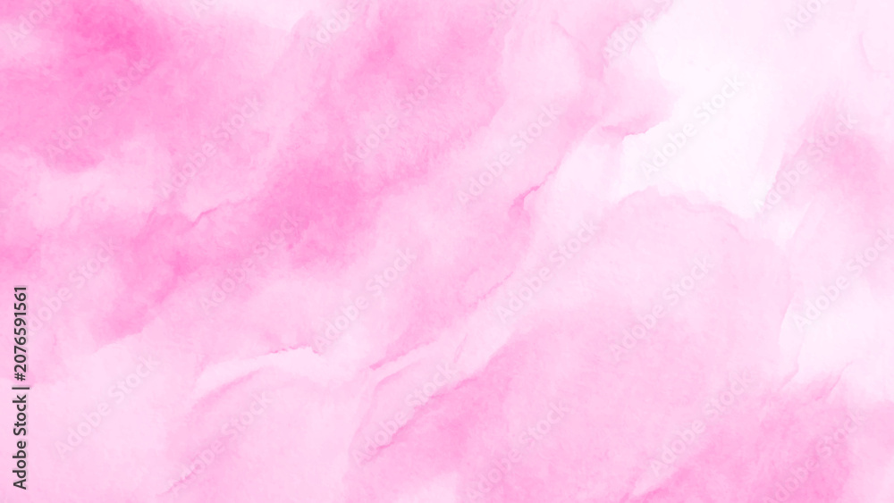 Fototapeta premium Abstract pink watercolor background texture. Soft pastel magenta wash overlay for wedding invitation and graphic design