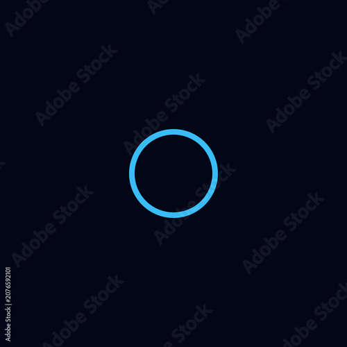 Abstract Signal Waves Illustration with Blue Circle on Dark Background