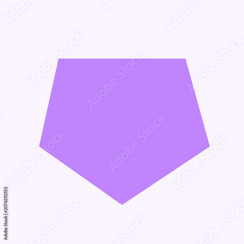 3D Polygon Mesh Illustration with Geometric Shapes and Purple Color