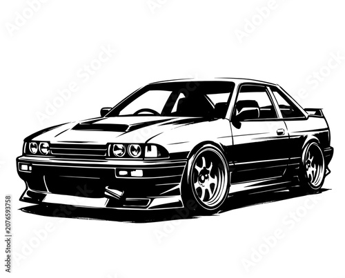 Foto Modified Japanese sport coupe illustration