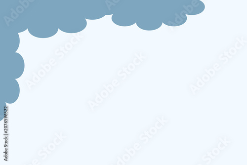 Minimalist Blue Clouds Vector Illustration Background design with Copy Space. Abstract Clean Sky Texture and Cloud Graphic for Banner Design. Flat Design Sky with Blue Clouds Border - PowerPoint (ppt)