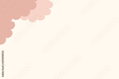 Minimalist Pink Clouds Vector Illustration Background with Copy Space. Abstract Clean Sky Graphic for Banner Design. Clouds Border - PowerPoint (ppt) presentation background template