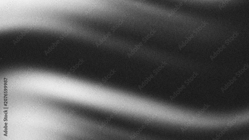 Naklejka premium Abstract dark grey and black grainy wave background with noise texture