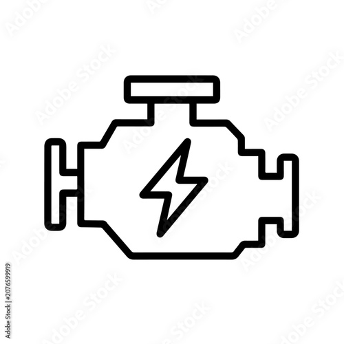 Powertrain Fault Warning icon design