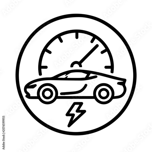 Sport Mode EV icon design