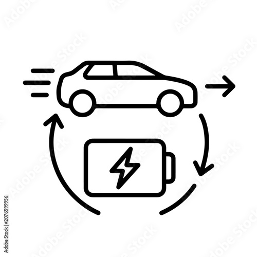 Regenerative Braking Active Icon design