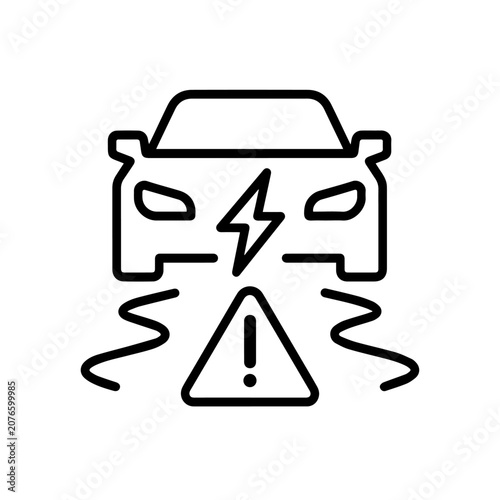 Stability Control Warning EV icon design