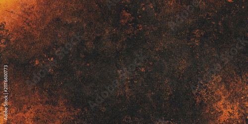 Foto Distressed texture pattern with burnt orange and dark brown coloration grainy sp
