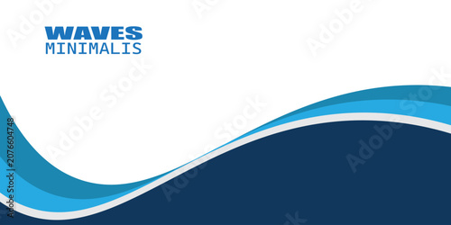 Blue and Cyan Gradient Layered Fluid Arcs on Plain White Base abstract vector